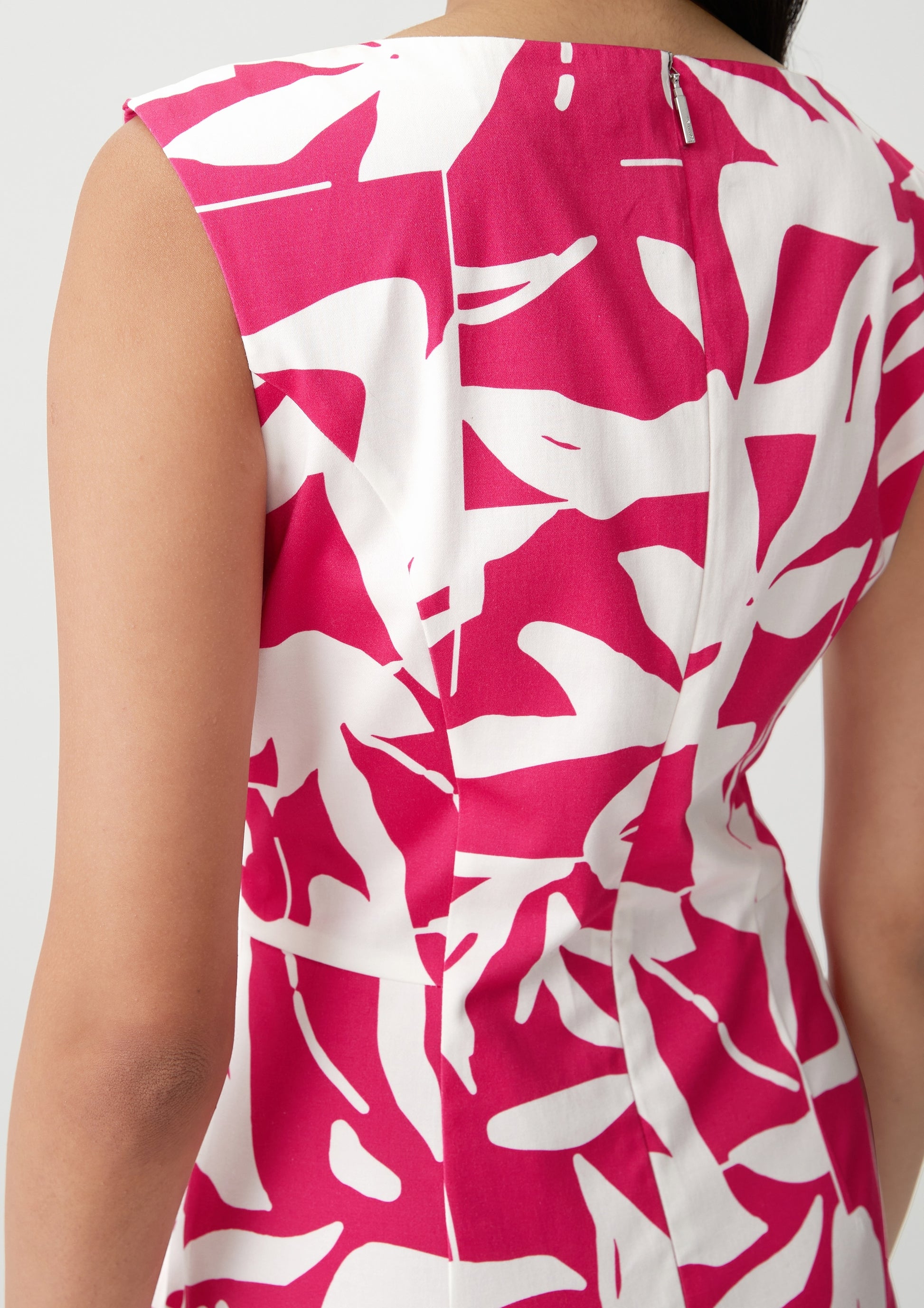 Comma Zomerjurken Zomerjurk Dames Magenta