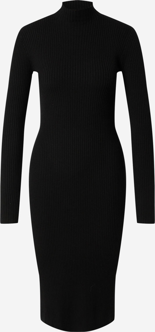 EDITED Midi Jurken Jurk Hada Dames Zwart