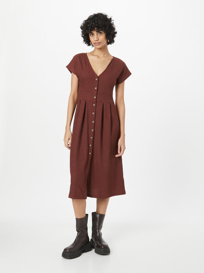 About You Midi Jurken Jurk Johanna Dames Roestrood