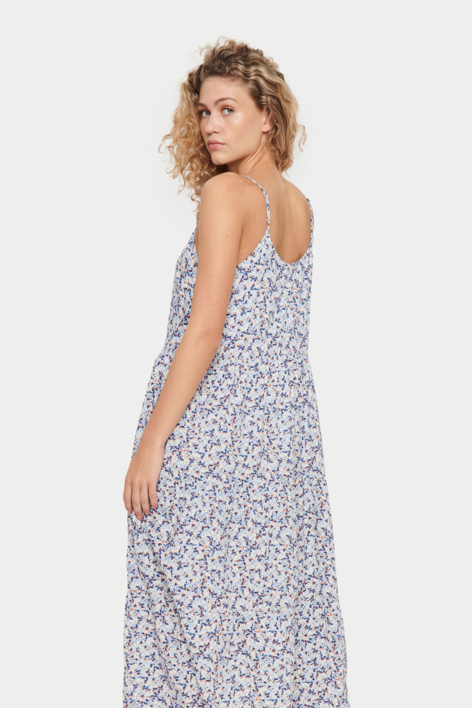 Saint Tropez Maxi Jurken Jurk Eda Dames Hemelsblauw