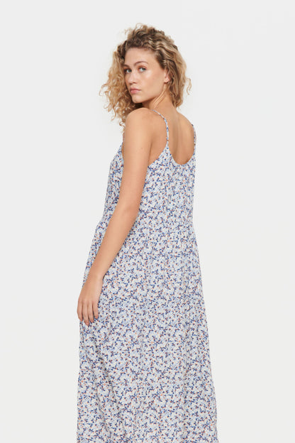 Saint Tropez Maxi Jurken Jurk Eda Dames Hemelsblauw