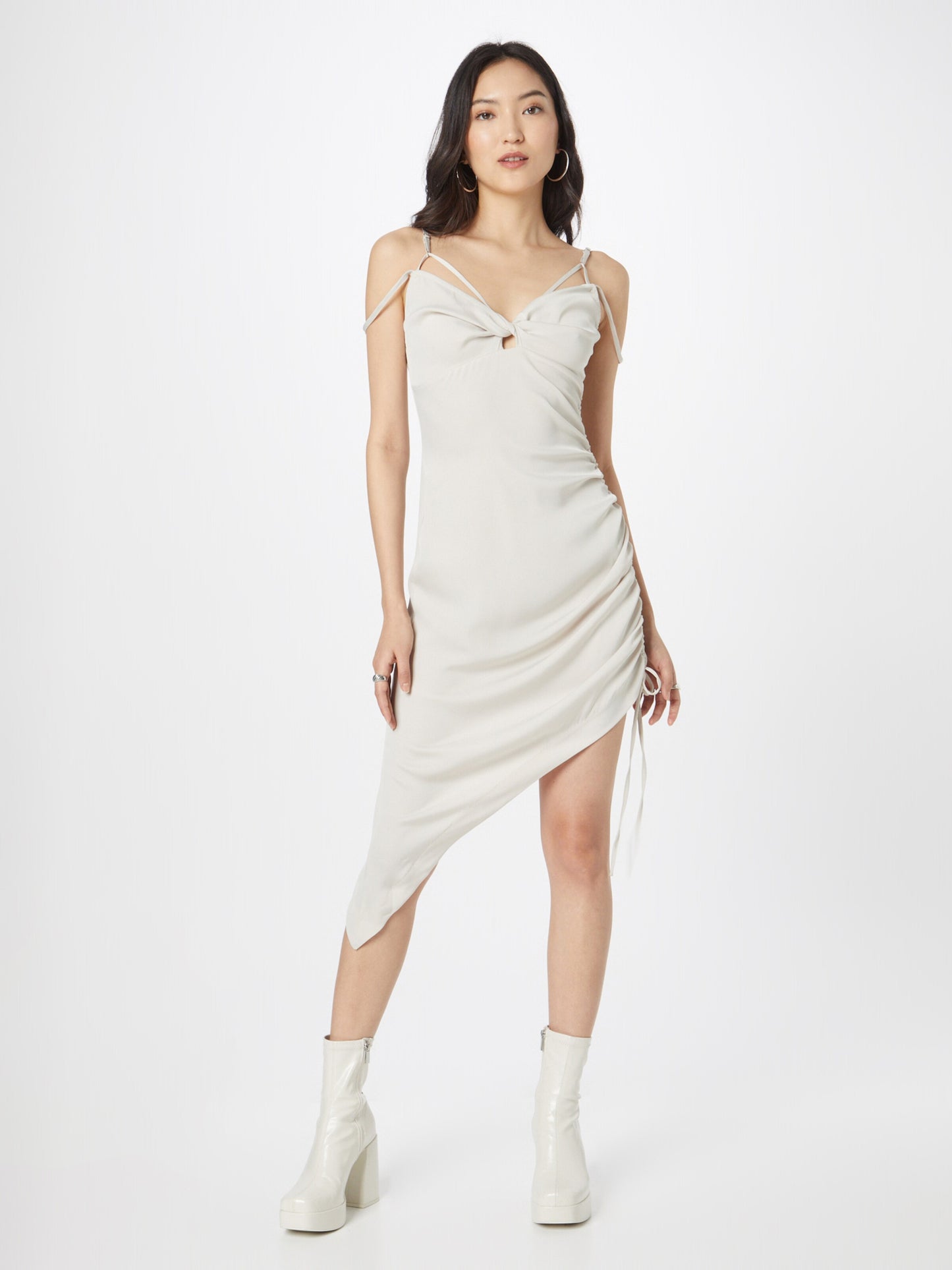  Mini Jurken Jurk Dames Lichtgrijs
