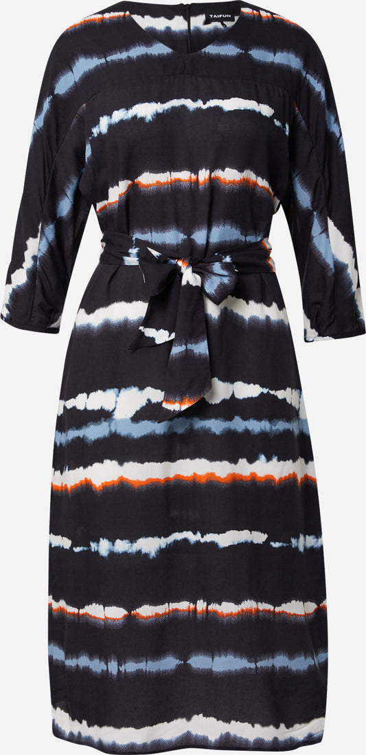 Taifun Midi Jurken Jurk Dames Marine / Lichtblauw