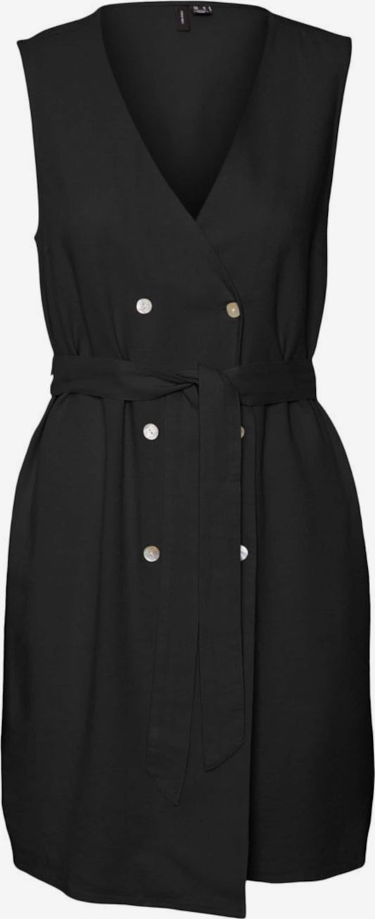 Vero Moda Tall Blousejurken Blousejurk Mymilo Dames Zwart