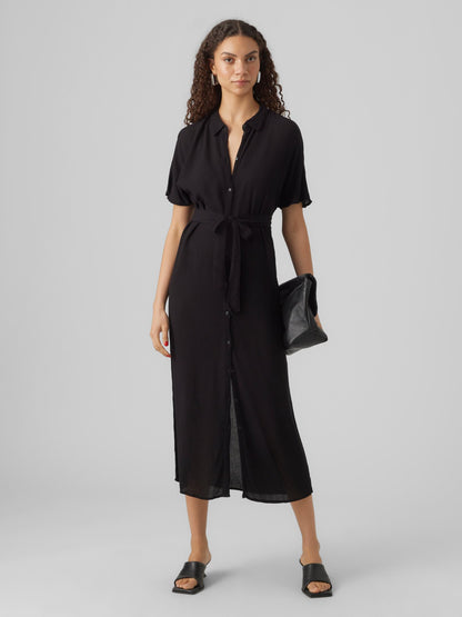 Vero Moda Tall Blousejurken Blousejurk Menny Dames Zwart