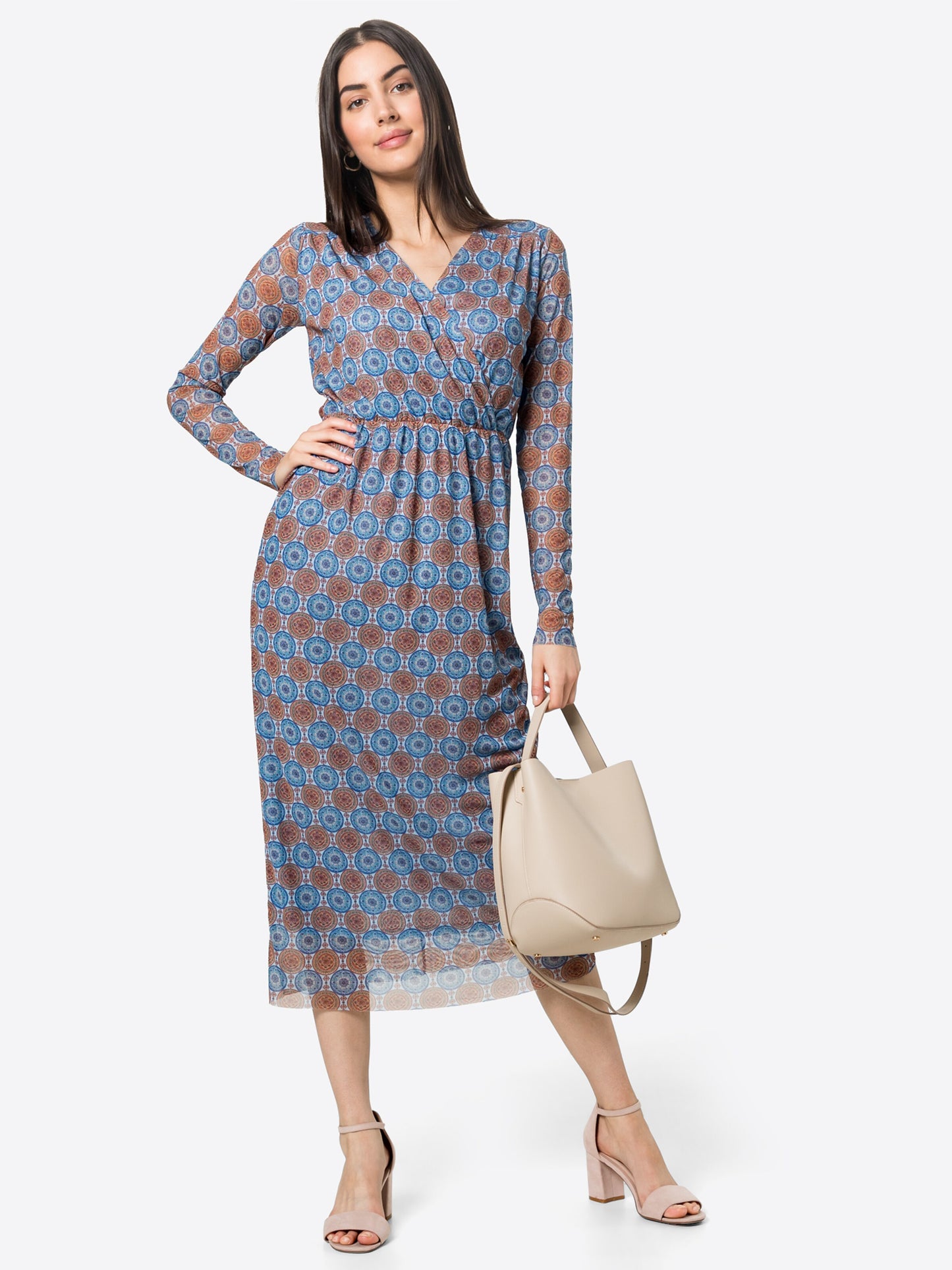 Rich&royal Midi Jurken Jurk Dames Blauw / Lichtblauw