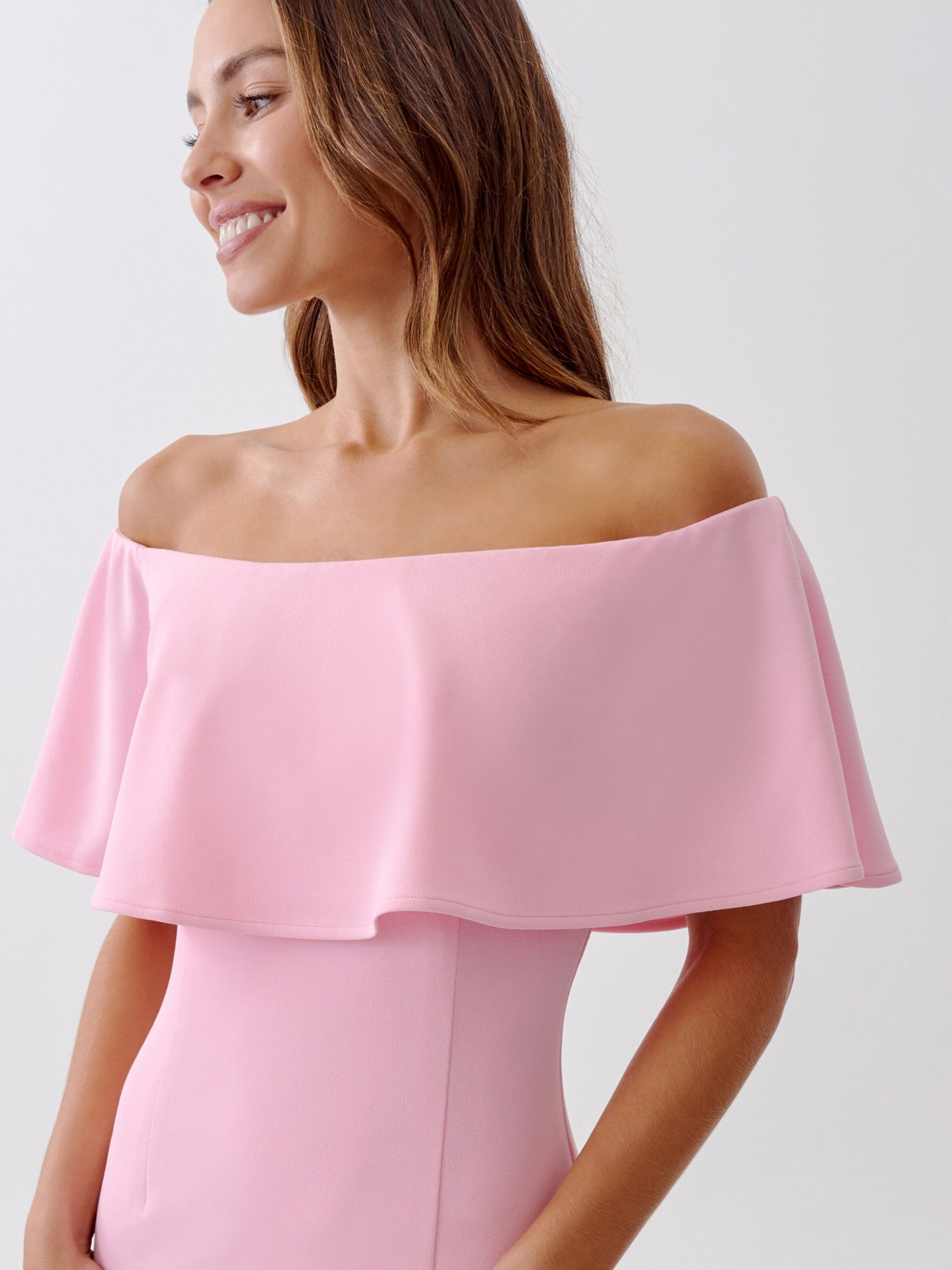 Tussah Midi Jurken Jurk ELLY Dames Pink