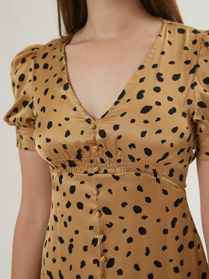  Maxi Jurken Jurk Dames Champagne
