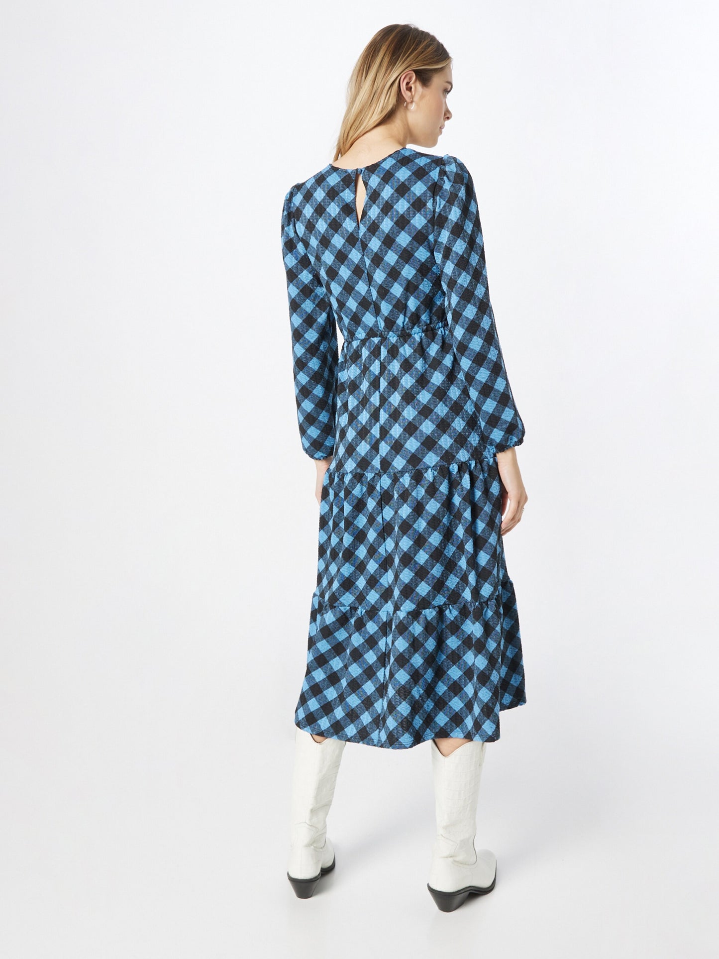 Oasis Midi Jurken Jurk Dames Smoky Blue / Nachtblauw
