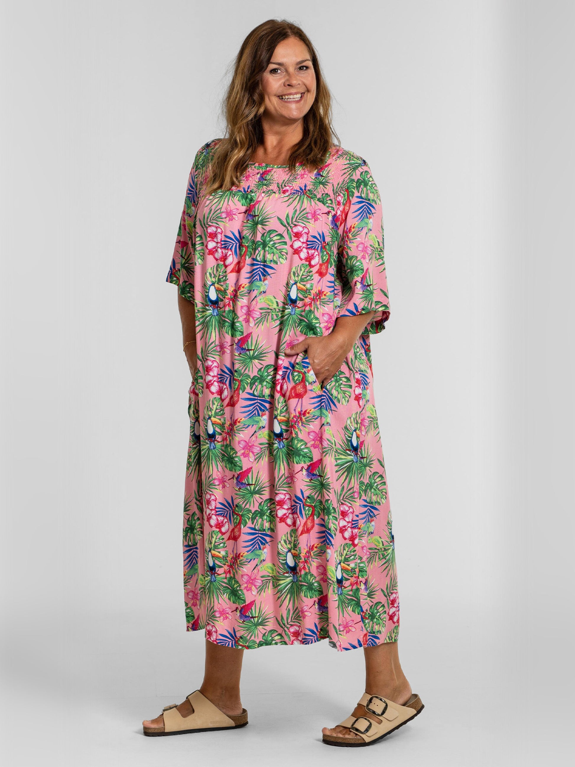  Zomerjurken Zomerjurk Adelina Dames Oudroze