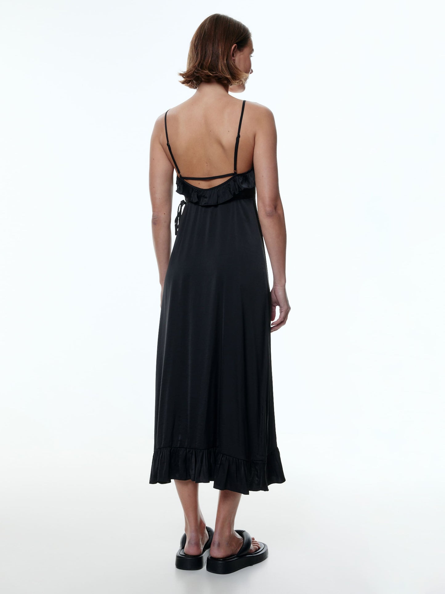 EDITED Midi Jurken Jurk Benice Dames Zwart