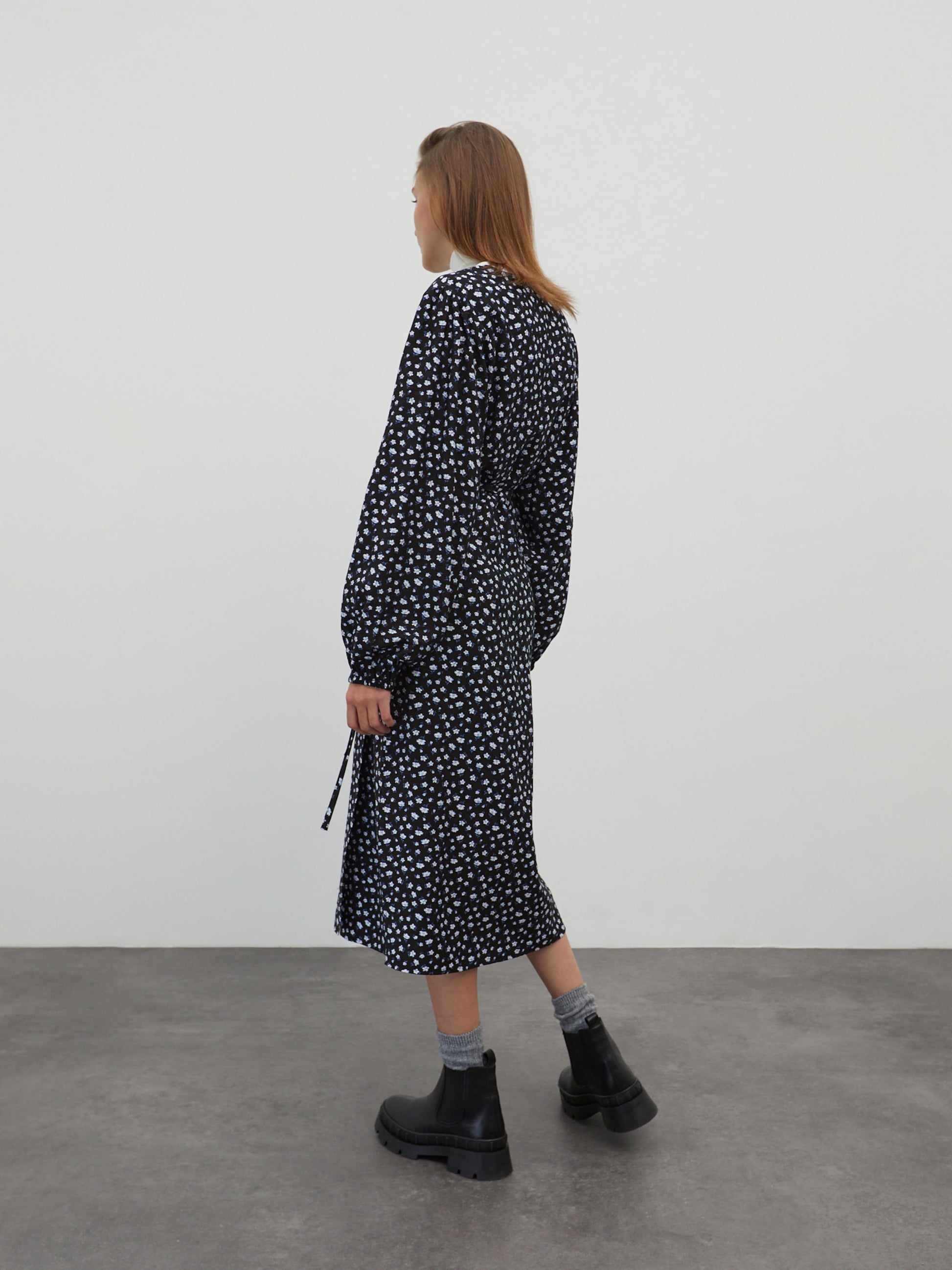 EDITED Midi Jurken Jurk Alene Dames Donkerblauw