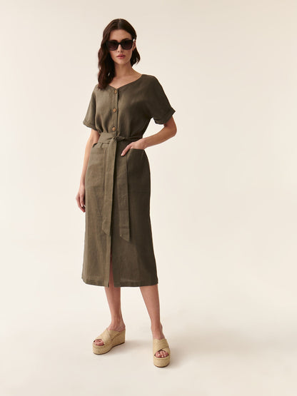  Blousejurken Blousejurk Wankarmi Dames Kaki