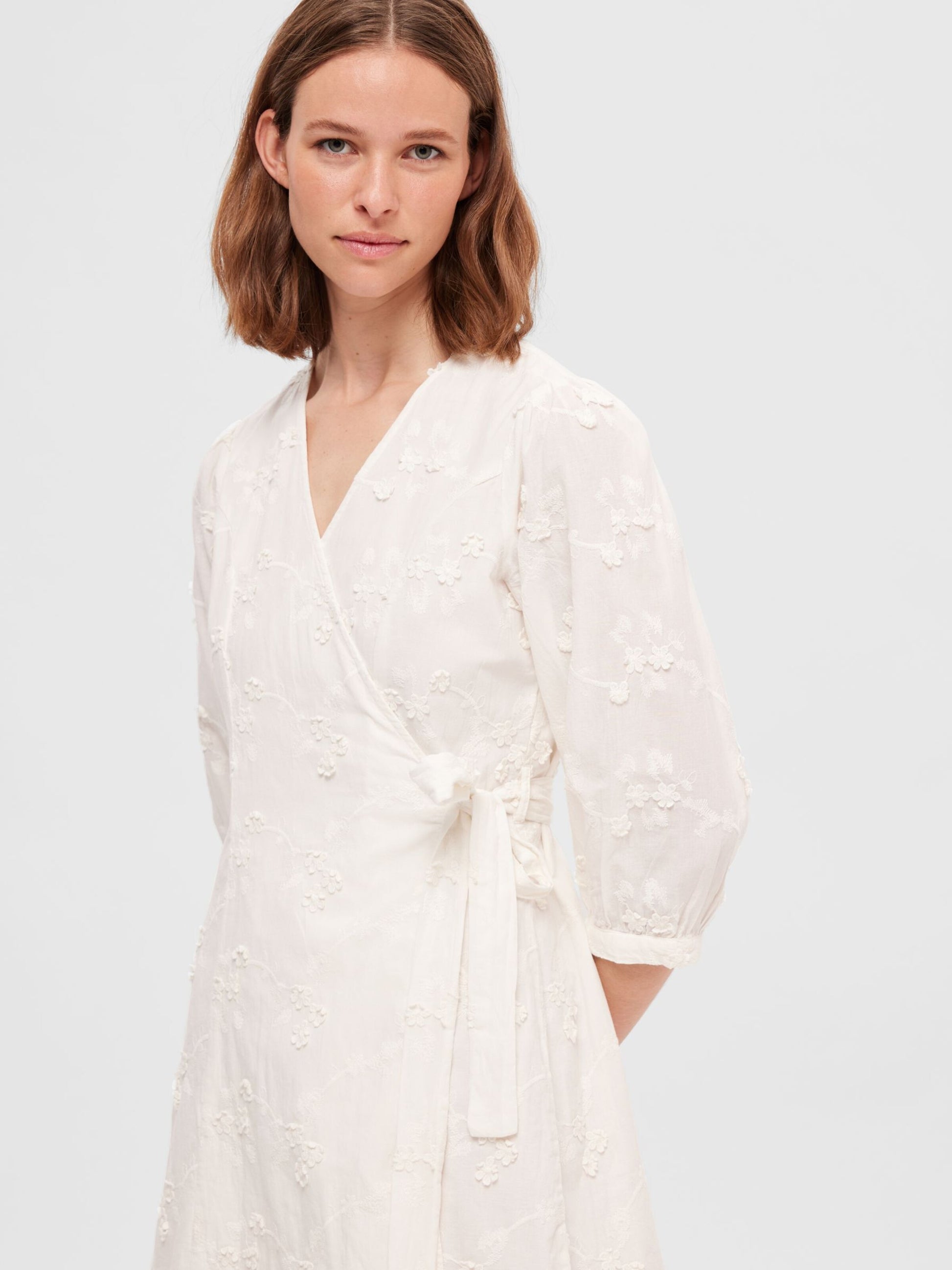 Selected Femme Mini Jurken Jurk Dames Natuurwit