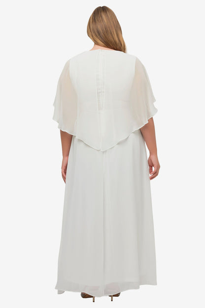 Ulla Popken Avondjurken Avondjurk Dames Offwhite