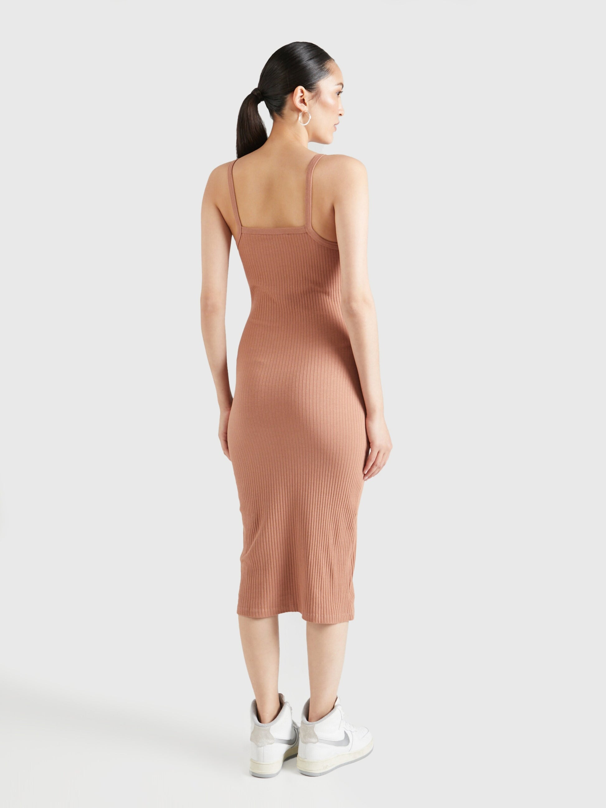 BRAVE SOUL Midi Jurken Jurk Dames Cappuccino