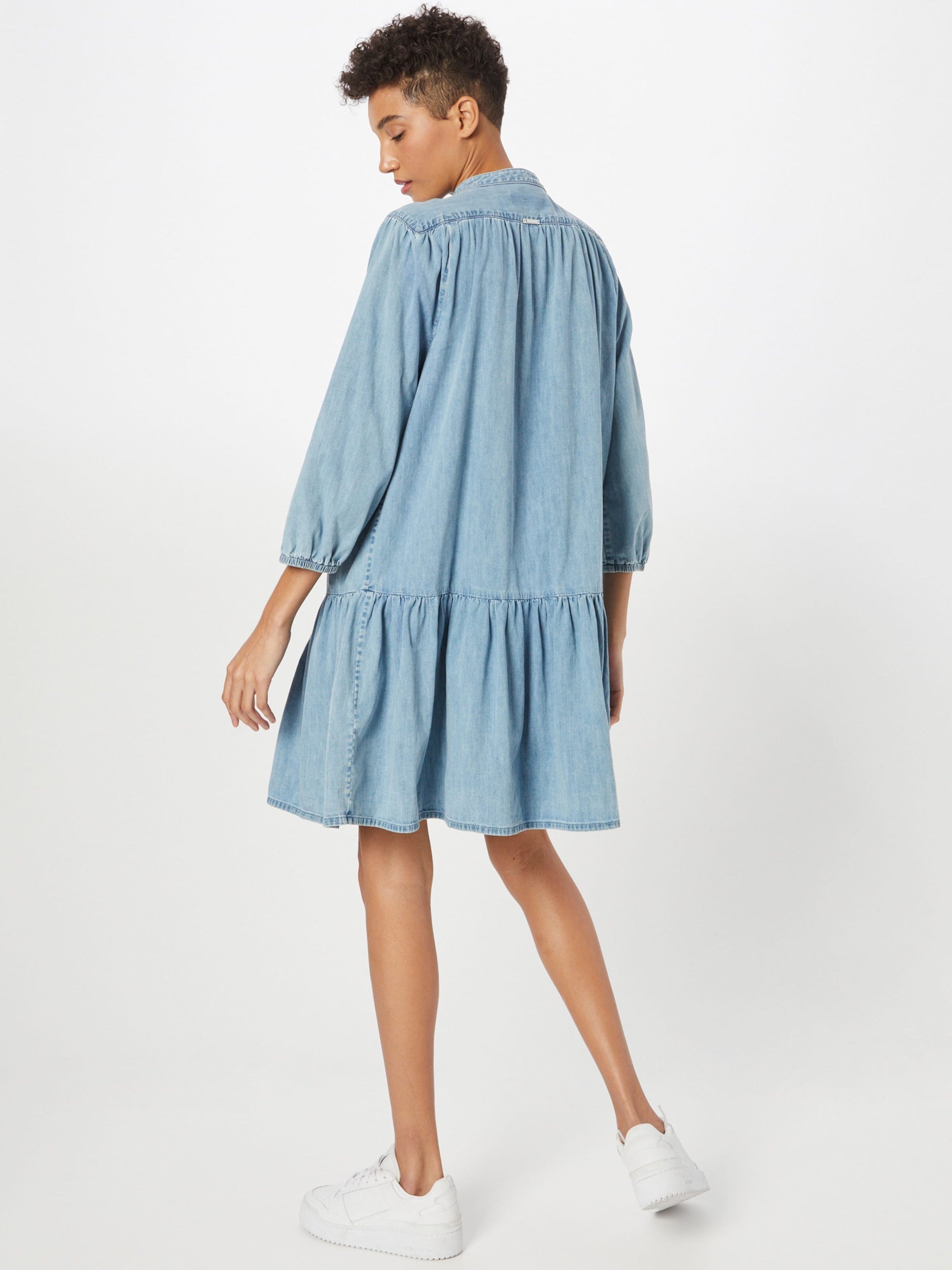 Replay Blousejurken Blousejurk Dames Blauw