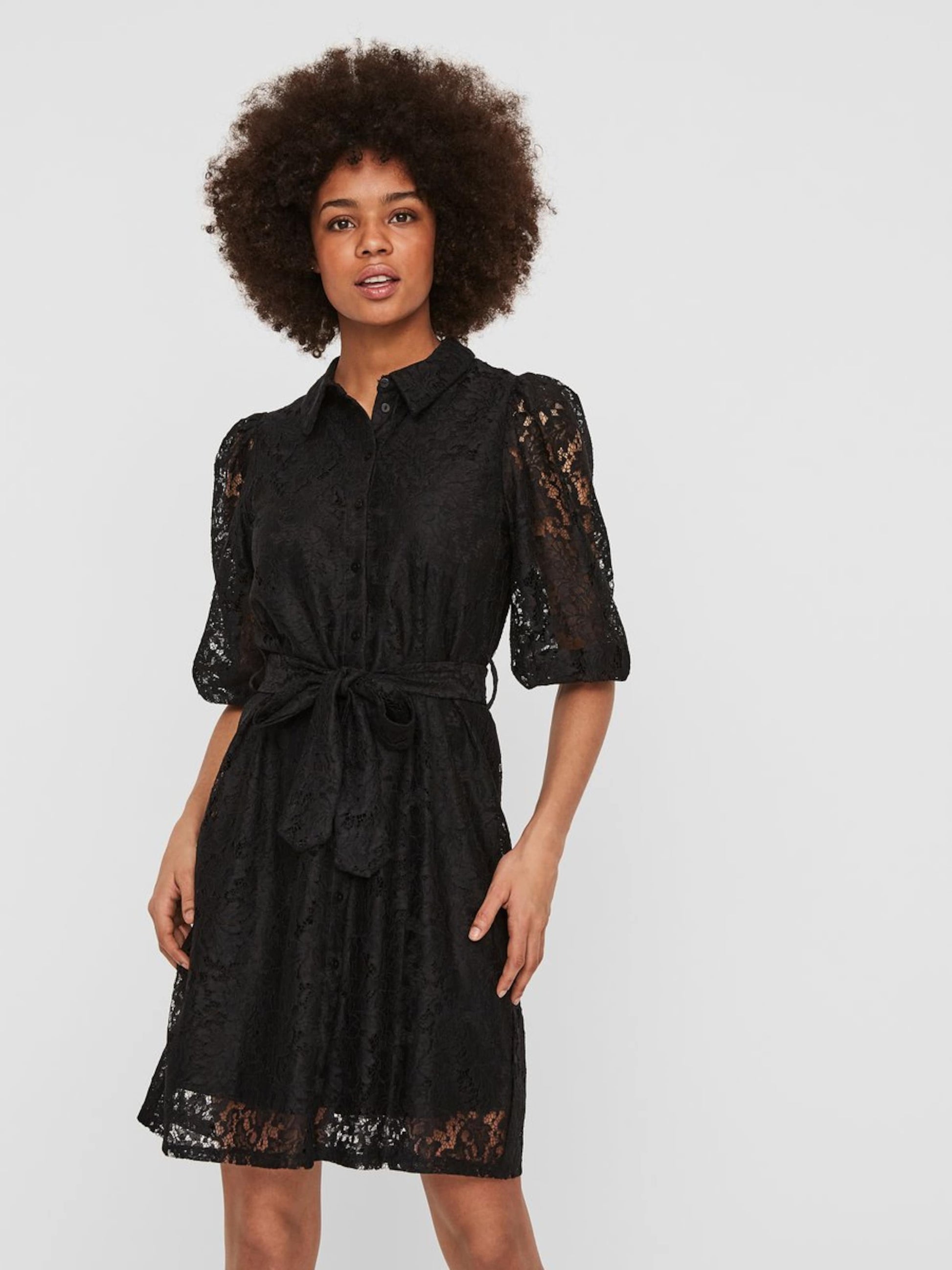 Vero Moda Blousejurken Blousejurk BONNA Dames Zwart