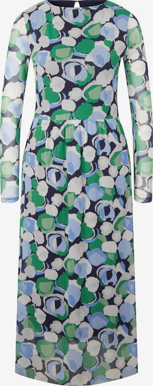 Tom Tailor Midi Jurken Jurk Dames Navy / Duifblauw