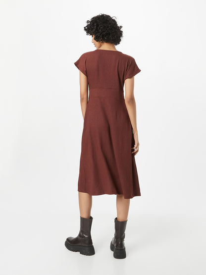 About You Midi Jurken Jurk Johanna Dames Roestrood