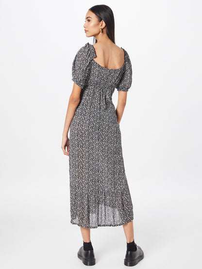 Dorothy Perkins Midi Jurken Jurk Ditsy Dames Zwart