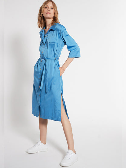 Ana Alcazar Midi Jurken Jurk Fafara Dames Blauw