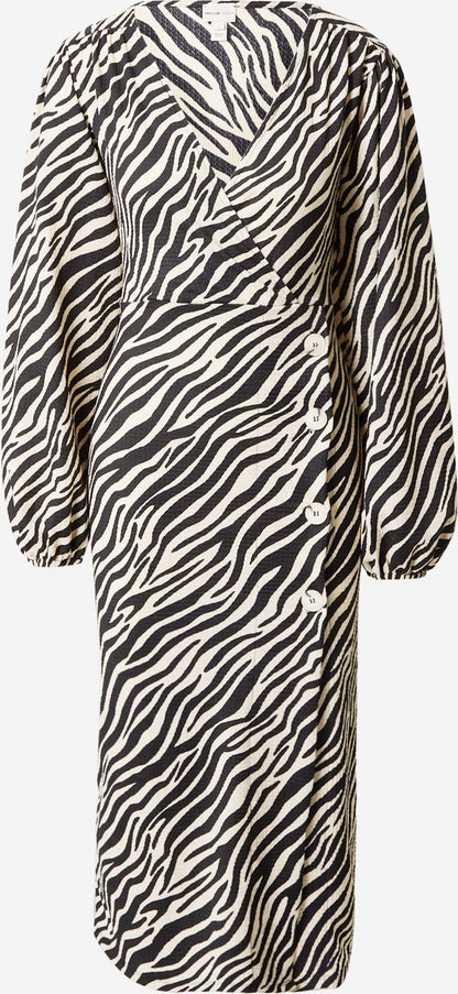 RIVER ISLAND Midi Jurken Jurk Dames Zwart / Wit