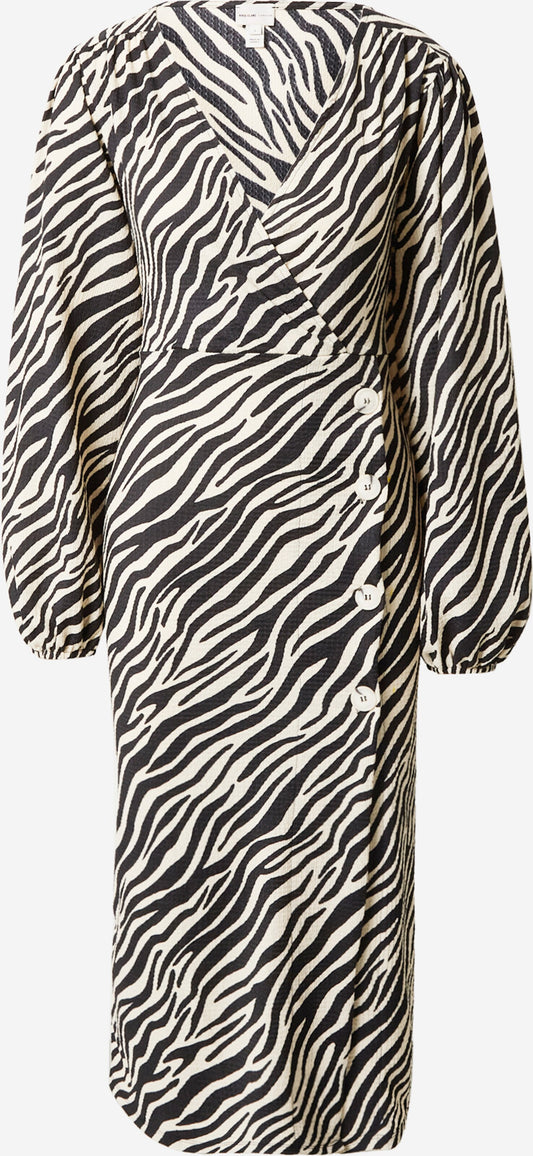 RIVER ISLAND Midi Jurken Jurk Dames Zwart / Wit