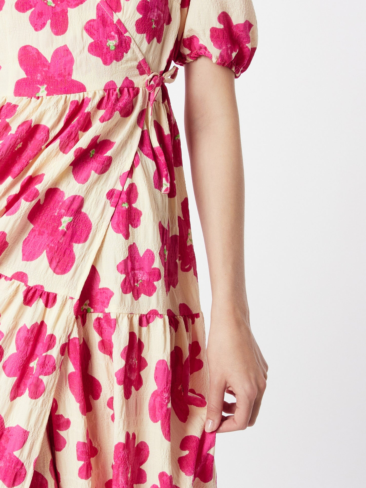 Monki Midi Jurken Jurk Dames Fuchsia