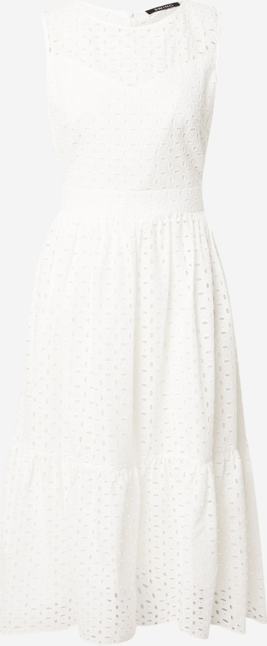 SWING Midi Jurken Jurk Dames Wit