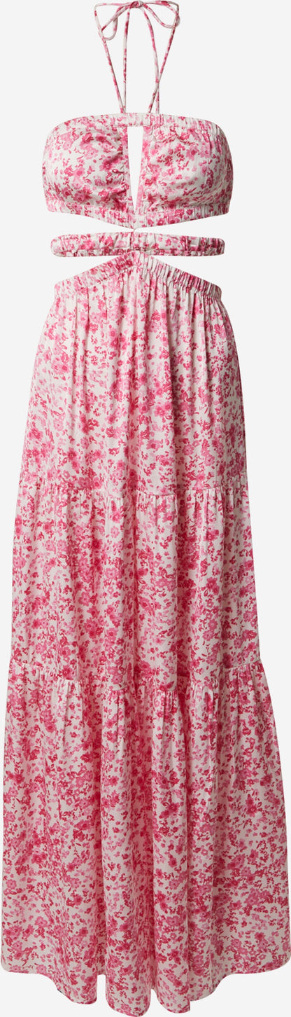  Maxi Jurken Jurk Mira Dames Pink / Rosa / Wit
