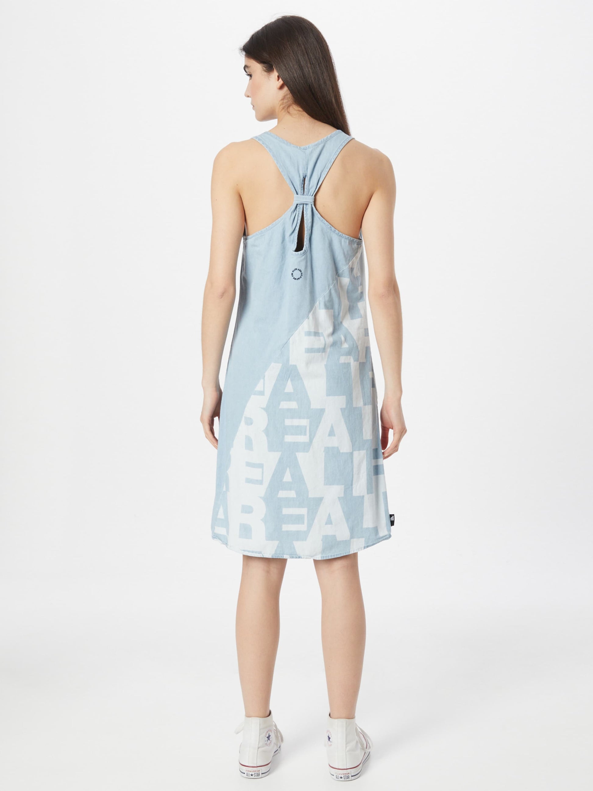  Mini Jurken Loosefit Jurk CameronAK Dames Lichtblauw / Wit