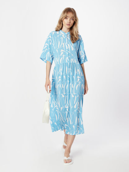 Monki Blousejurken Blousejurk Dames Lichtblauw