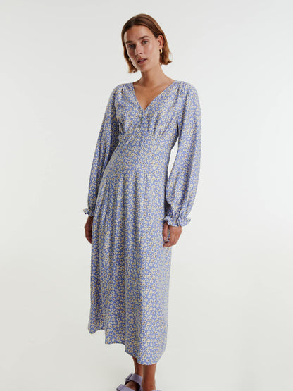 EDITED Maxi Jurken Jurk Rosalia Dames Lila / Gemengde Kleuren