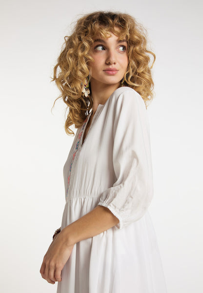  Zomerjurken Zomerjurk Dames Natuurwit