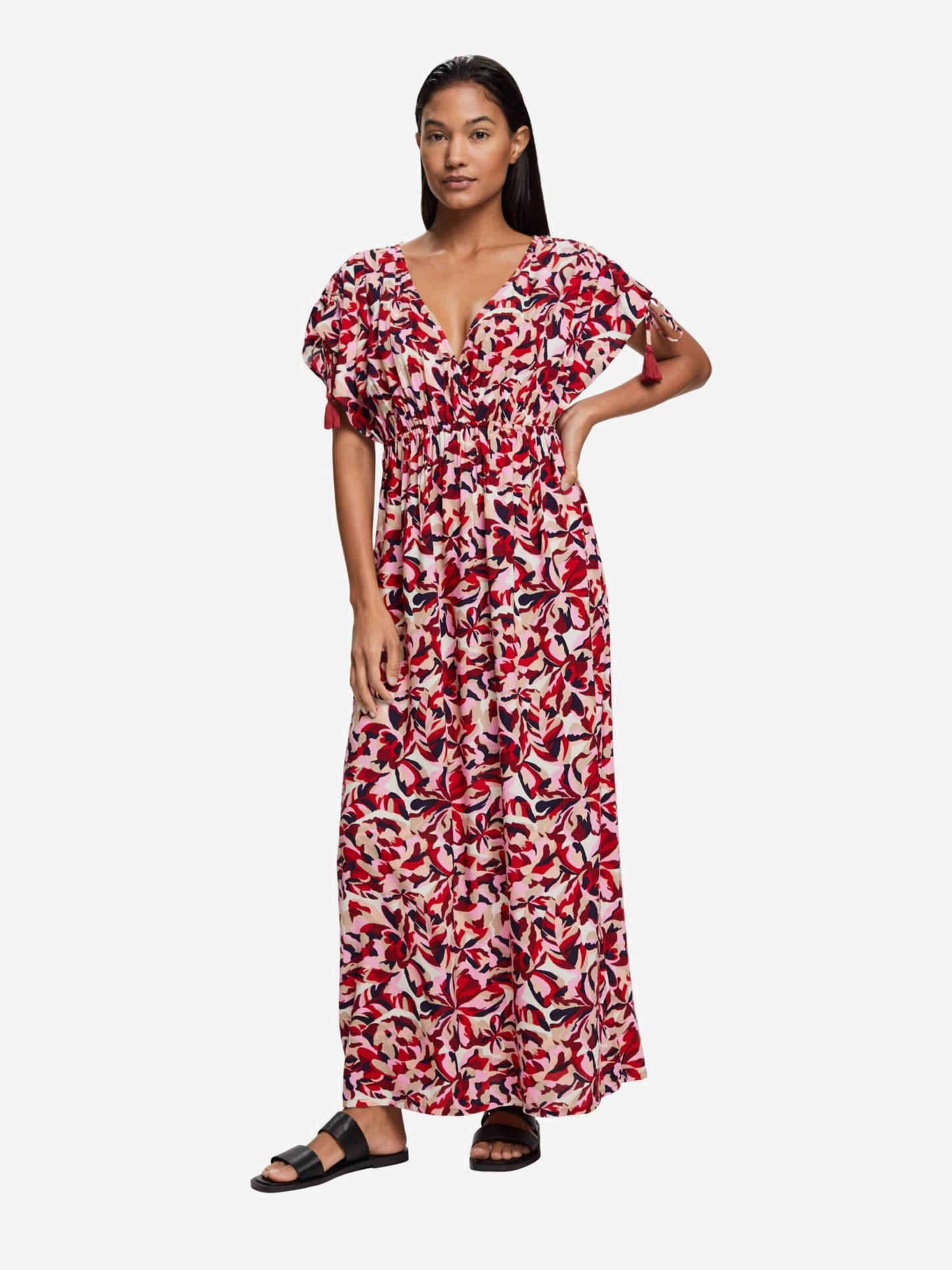 ESPRIT Strandjurkjes Strandjurk Dames Donkerrood