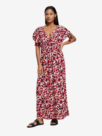 ESPRIT Strandjurkjes Strandjurk Dames Donkerrood