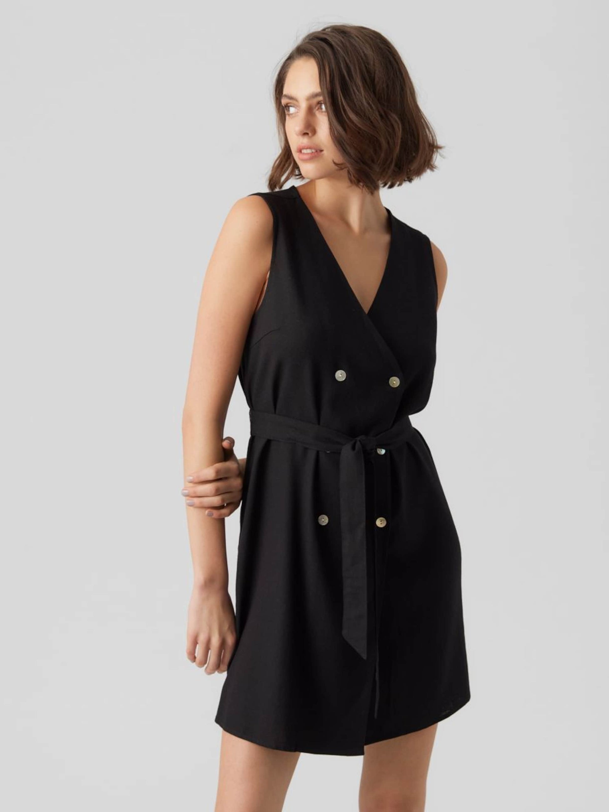 Vero Moda Tall Blousejurken Blousejurk Mymilo Dames Zwart