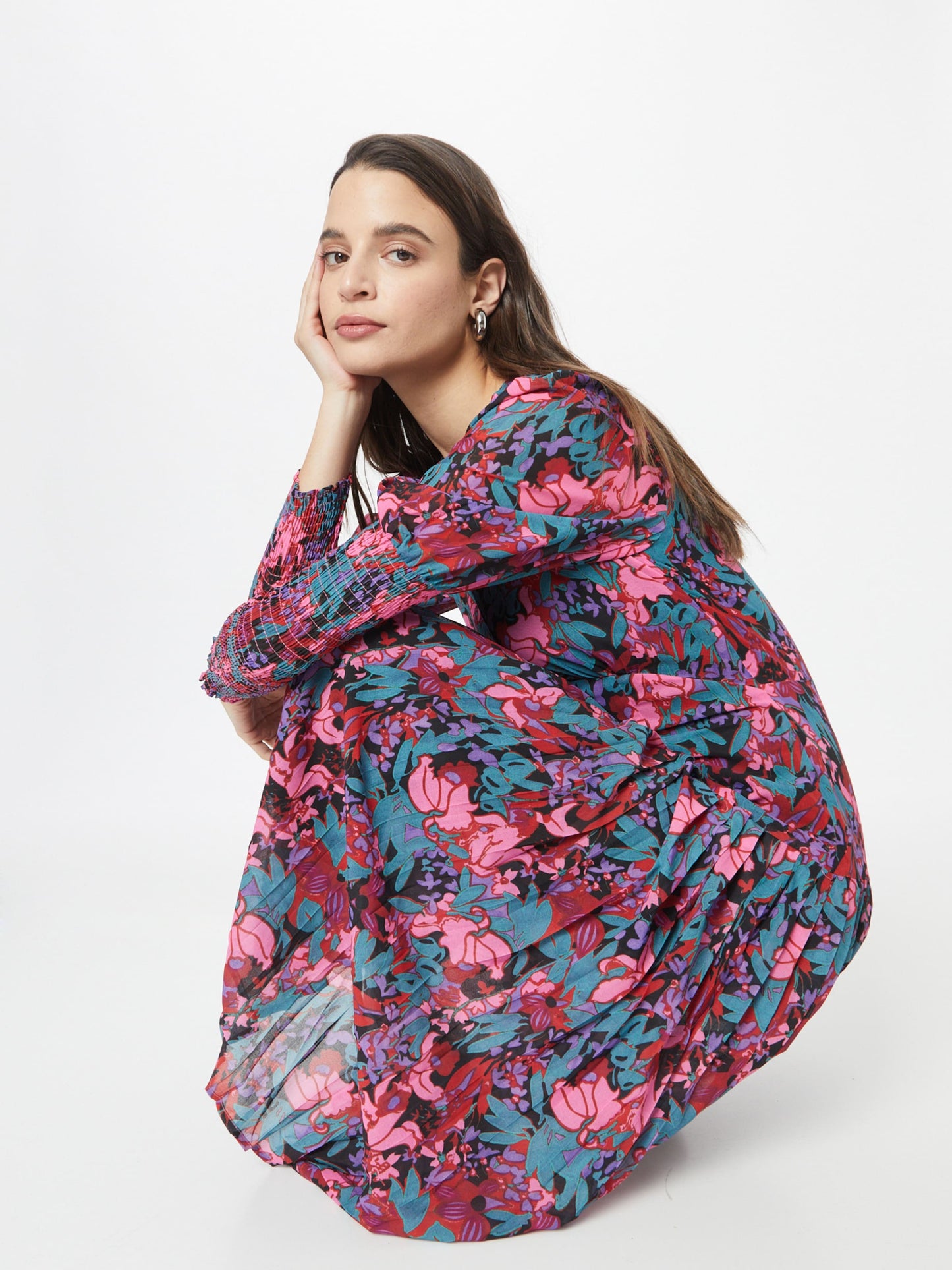 WAREHOUSE Midi Jurken Jurk Dames Pitaja Roze / Oudroze