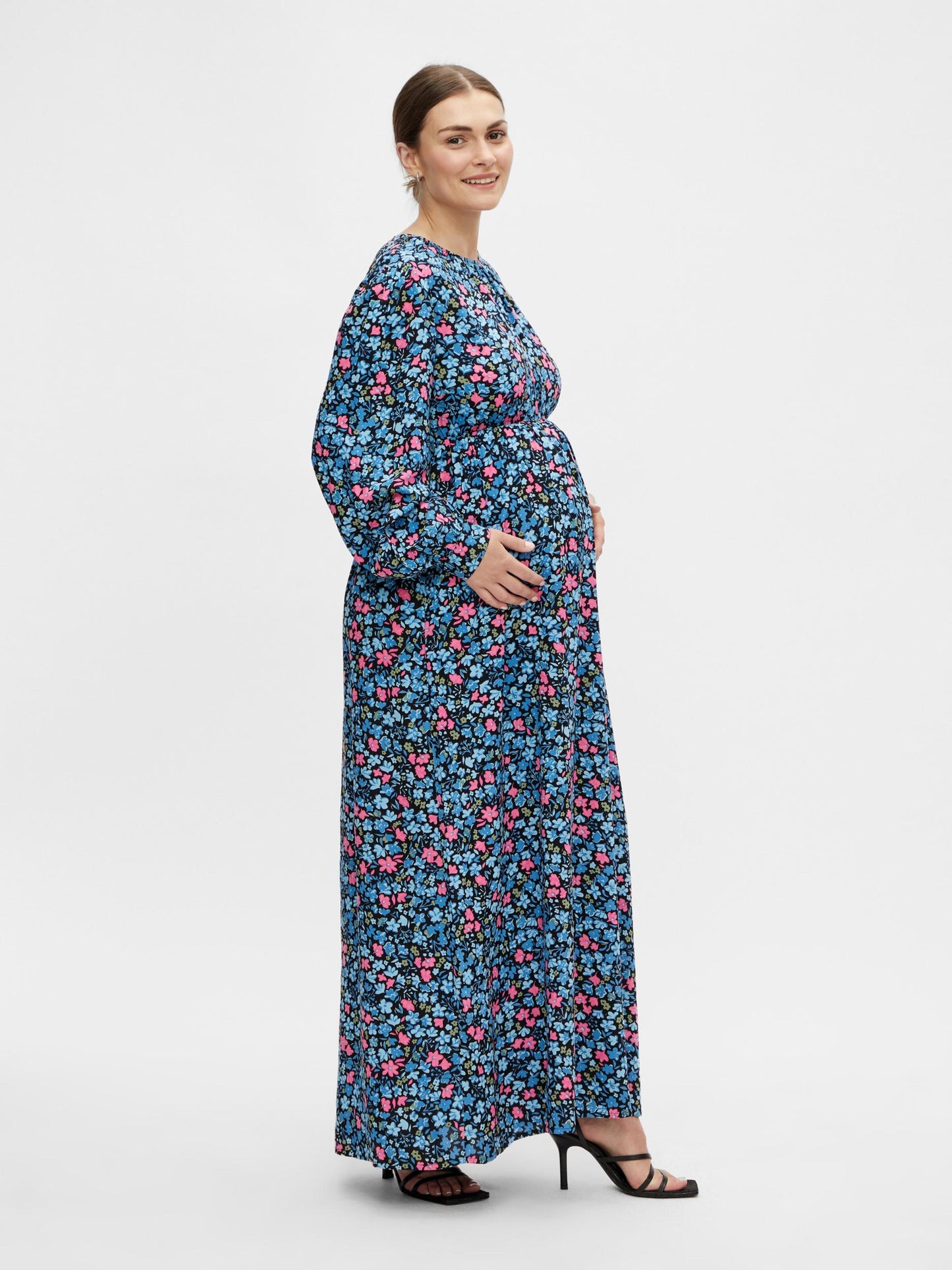 Mamalicious Maxi Jurken Jurk Geneva Dames Nachtblauw