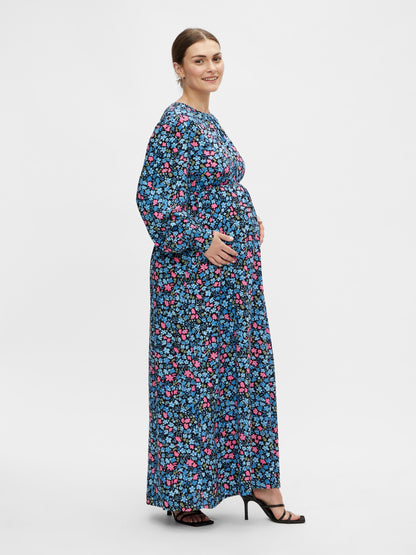 Mamalicious Maxi Jurken Jurk Geneva Dames Nachtblauw