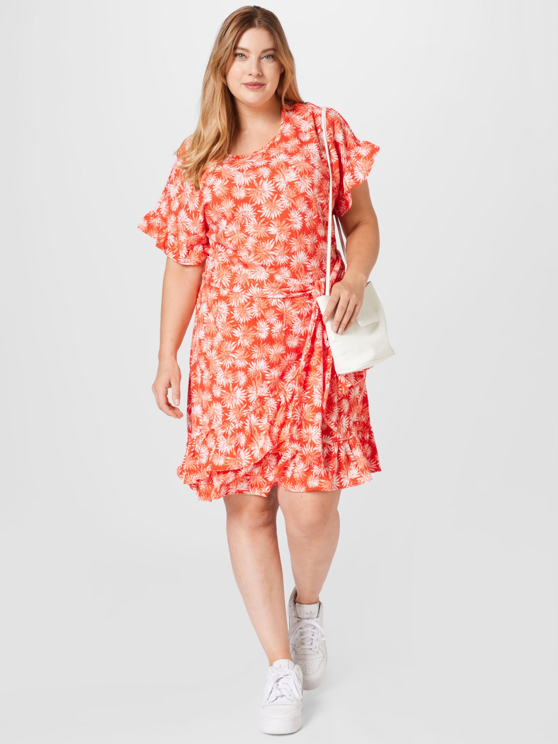  Zomerjurken Zomerjurk PALM Dames Oranjerood