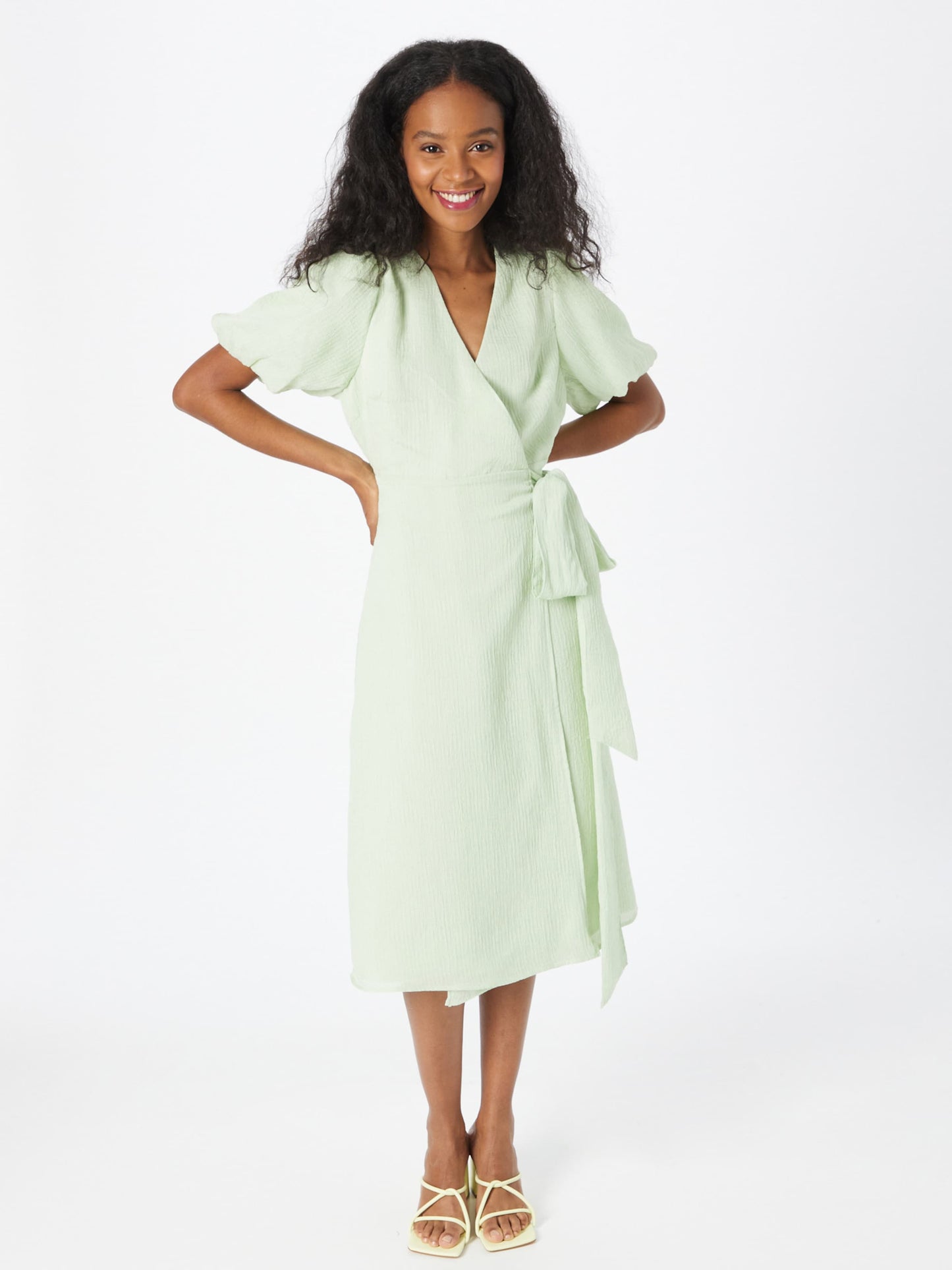 Gina Tricot Midi Jurken Jurk Moa Dames Pastelgroen