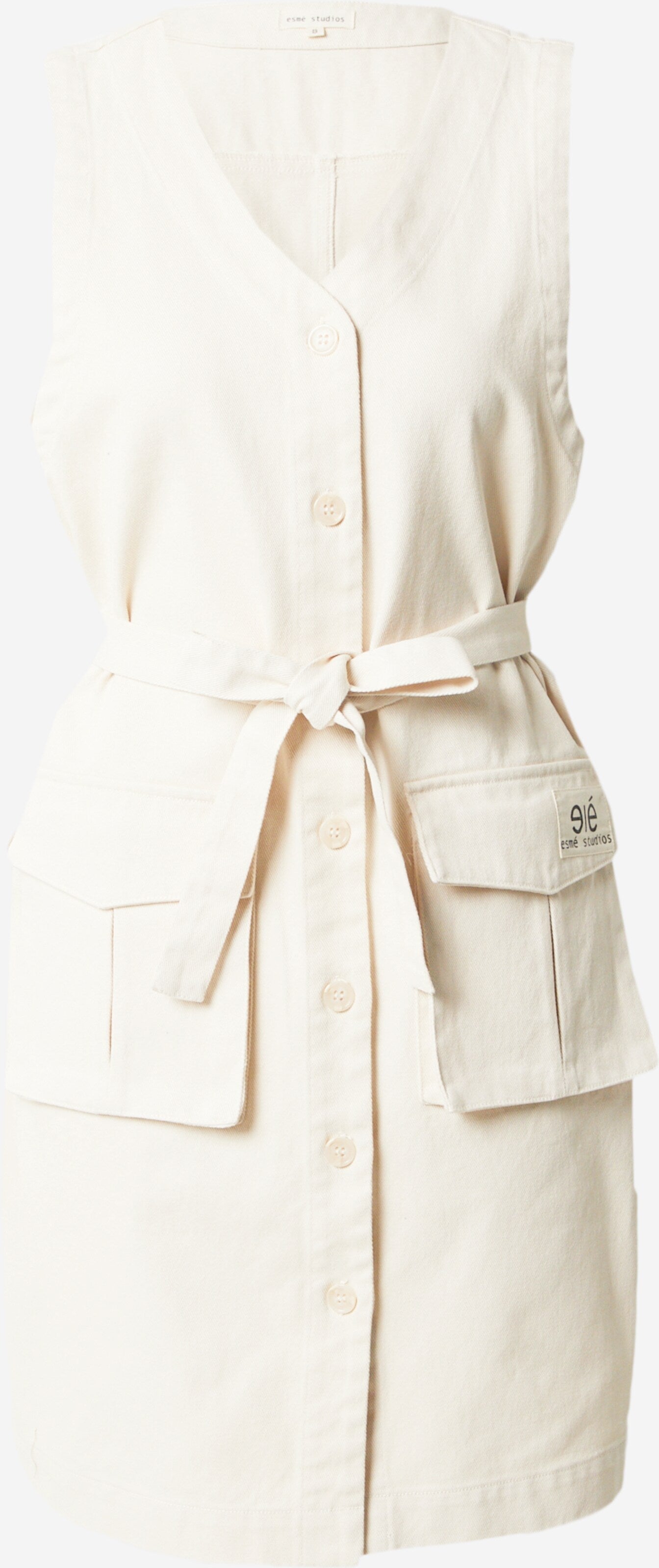 Esmé Studios Mini Jurken Jurk Masha Dames Lichtbeige
