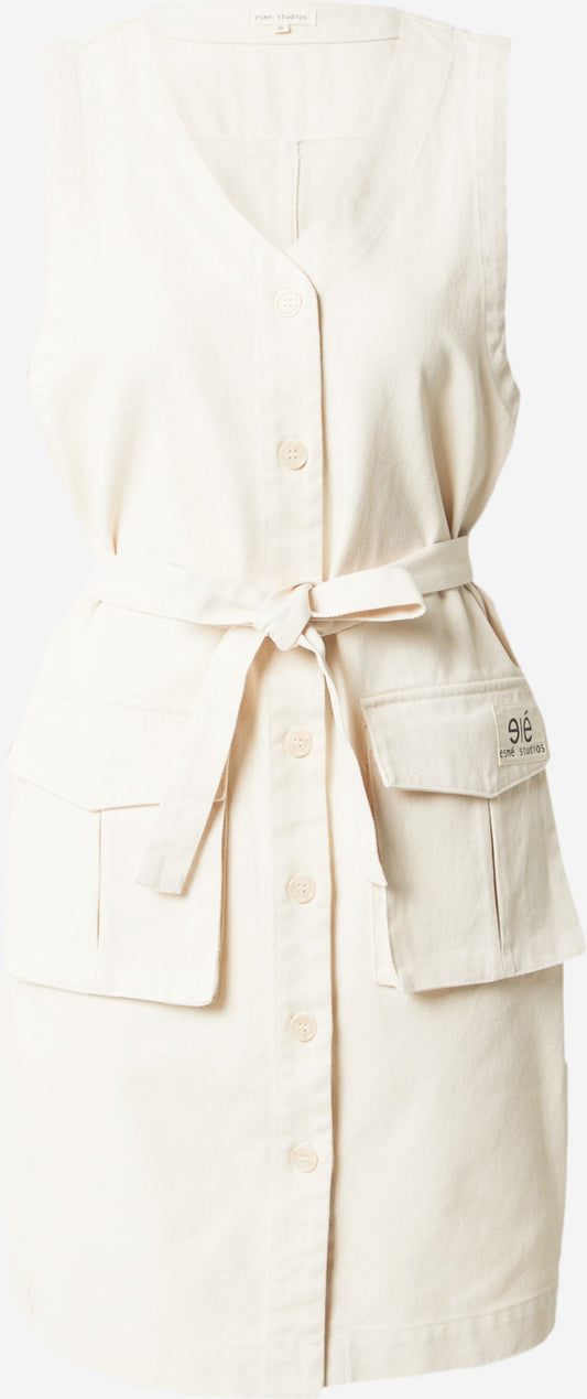 Esmé Studios Mini Jurken Jurk Masha Dames Lichtbeige