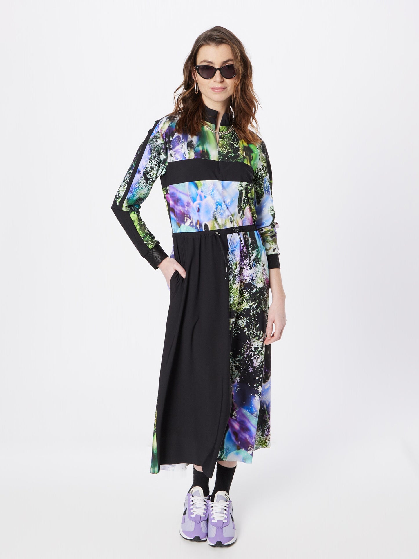  Maxi Jurken Jurk Flower Dames Jade Groen / Lichtgroen
