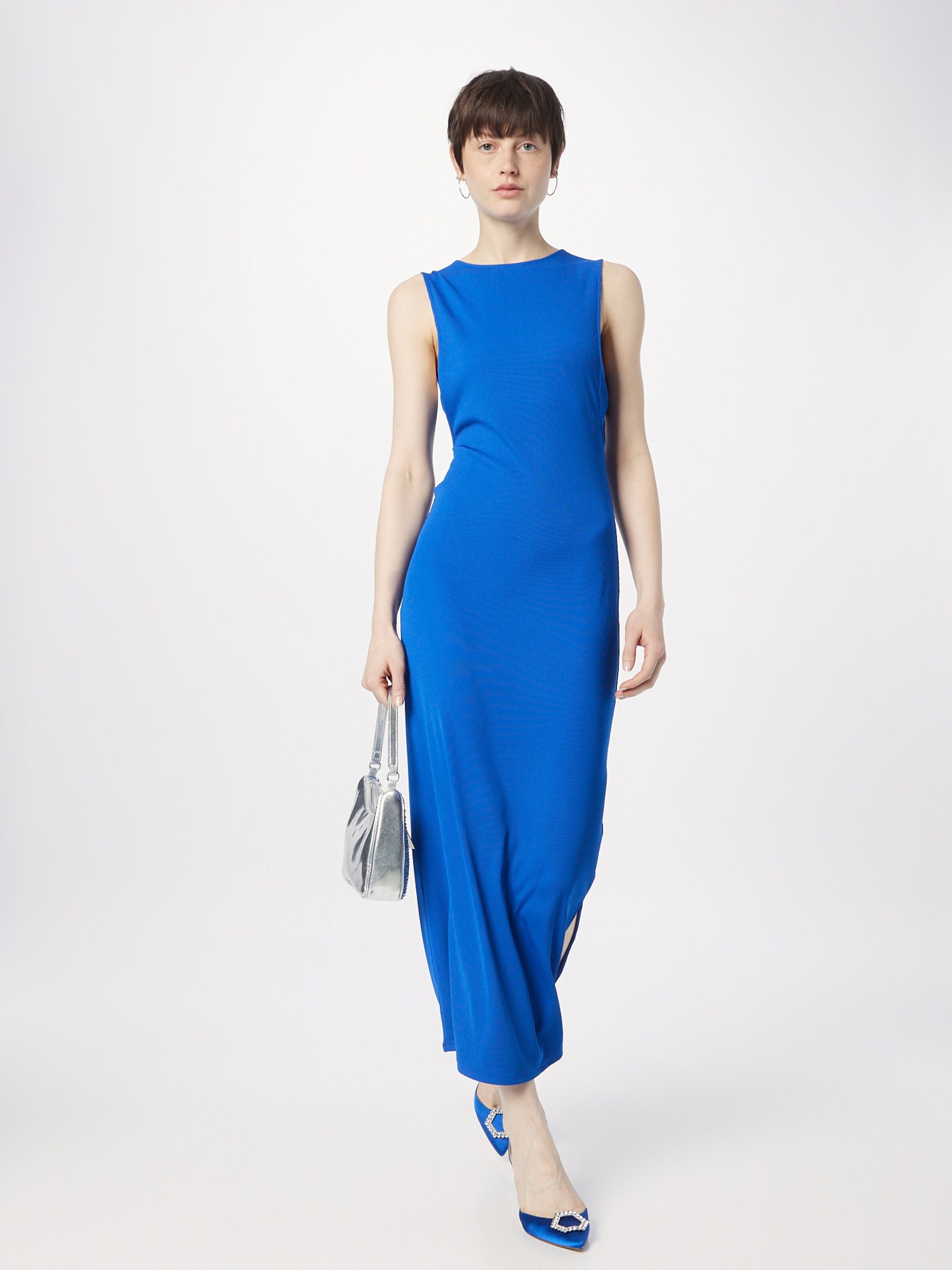Calvin Klein Maxi Jurken Jurk Dames Royal Blue/koningsblauw