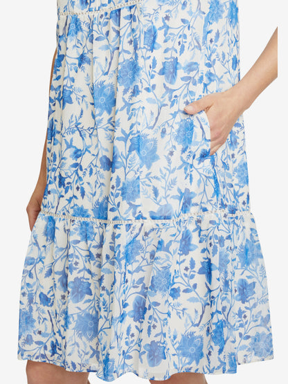 Vera Mont Zomerjurken Zomerjurk Dames Blauw / Wit