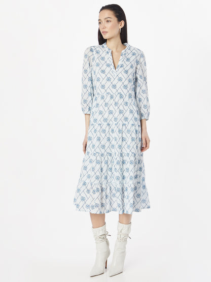 Noa Noa Midi Jurken Jurk Lotta Dames Blauw / Marine