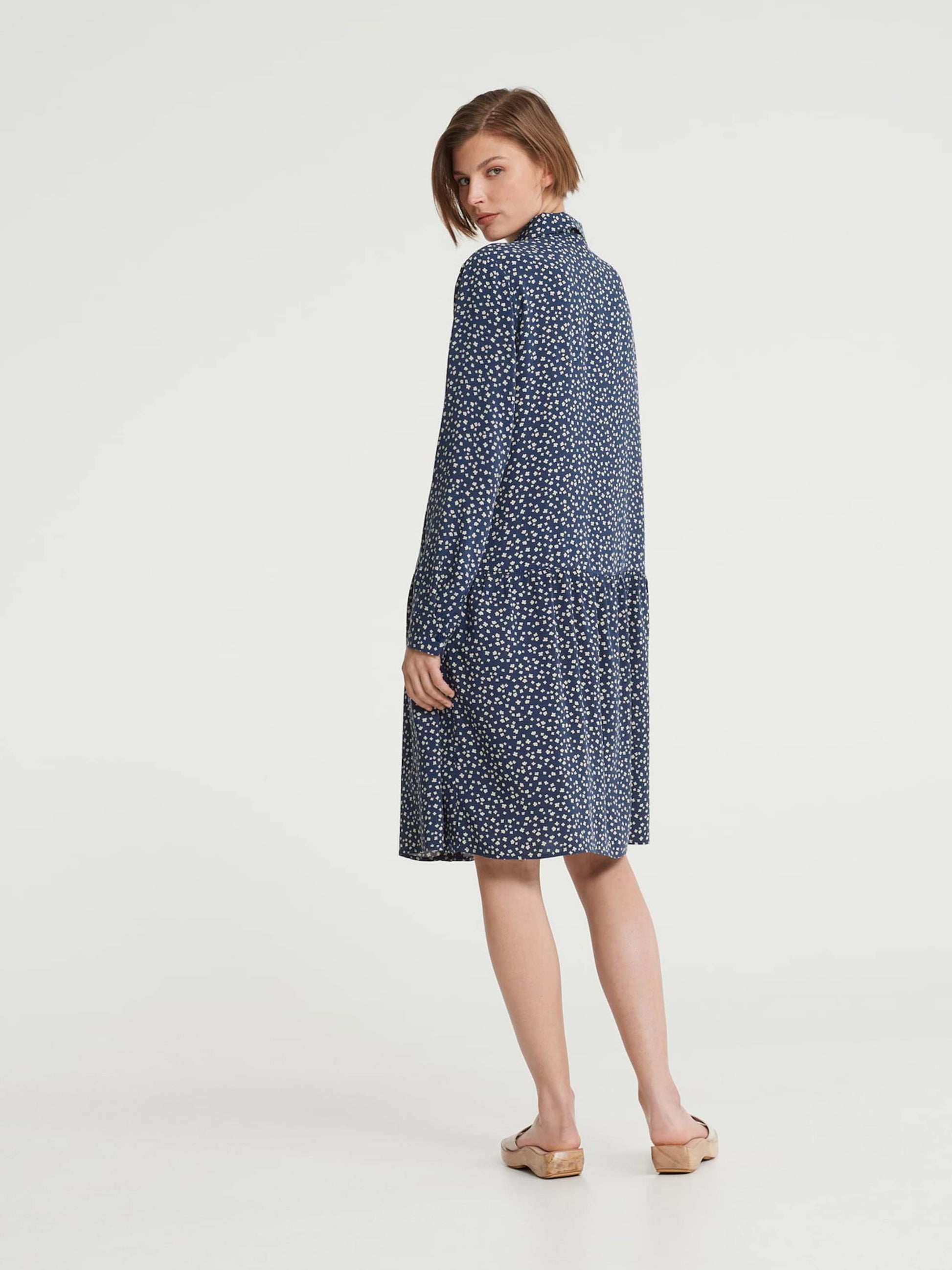 OPUS Blousejurken Blousejurk Wilio Dames Donkerblauw